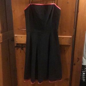 Black dress with pink trim